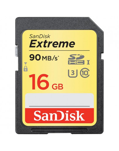 SanDisk Extreme SDHC Card 16GB 90MB/s Class 10