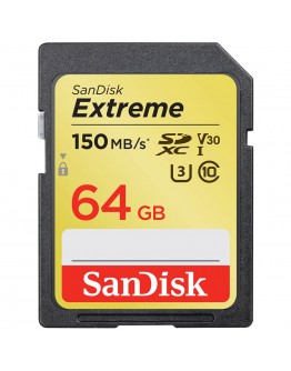 SanDisk Extreme SDXC Card 64GB 150MB/s V30 UHS-I