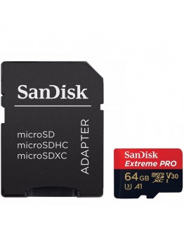 SanDisk Extreme Pro microSDXC 64GB + SD Adapter +