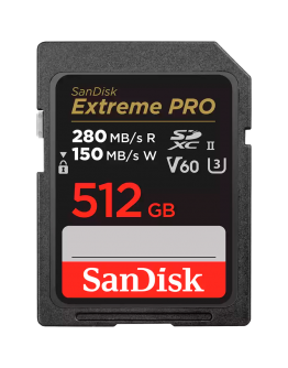 SanDisk Extreme PRO 512GB V60 UHS-II SD cards,