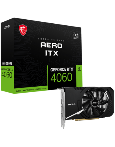 MSI Video Card Nvidia GeForce RTX 4060 AERO ITX