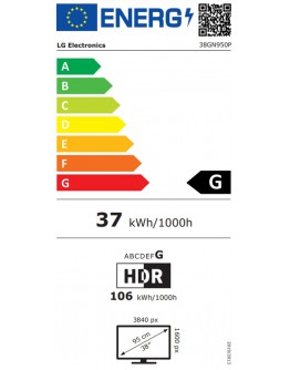 Монитор LG 38GN950P-B, 37.5 Ultragear Nano IPS 1ms, 21:9 C