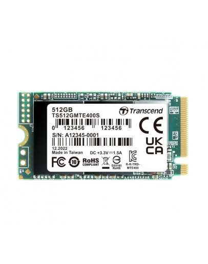 Transcend 512GB, M.2 2242, PCIe Gen3x4, NVMe, 3D T
