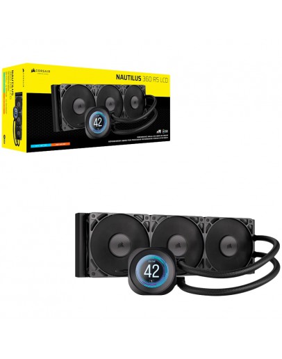CORSAIR NAUTILUS 360 LCD, 360mm Radiator, Liquid