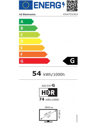 LG 43UA751C0LA, 43 4K UltraHD TV 3840 x 2160, DVB-