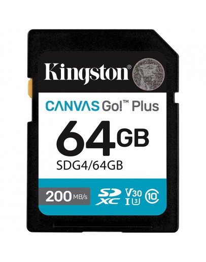 KINGSTON 64GB SDXC Canvas Go Plus Gen4 200MB/s