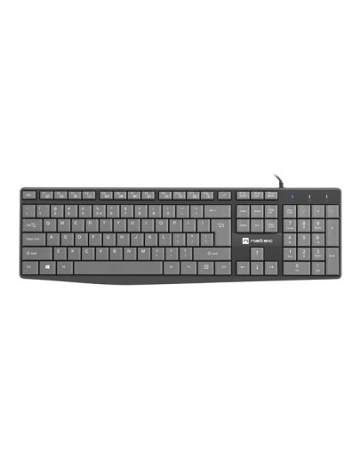 Natec keyboard Nautilus SLIM Black-Grey US layout