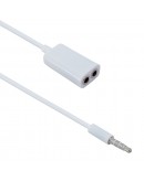 Аудио преходник 3.5 Male - 2x3.5 Female, DeTech 12см - 18212