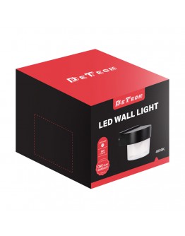 Фасадна лампа аплик DeTech , 1*5W, 4000K, IP44, Черен - 77035