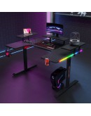 Геймърско бюро No brand P203, 5 в 1, RGB, Черен - 74004