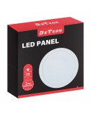 LED панел за вграждане DeTech, 18W, 6500K, Кръг, Бял - 77015