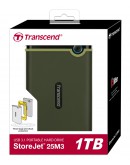 Transcend 1TB, 2.5 Portable HDD, StoreJet M3, Mili