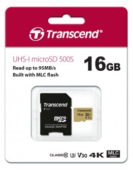 Transcend 16GB micro SD UHS-I U3 (with adapter), M