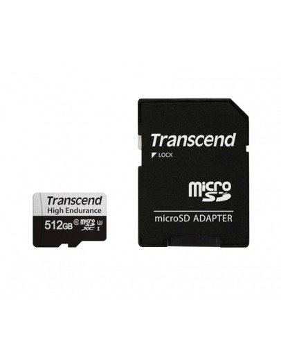 Transcend 512GB micro SD w/ adapter UHS-I U3, High