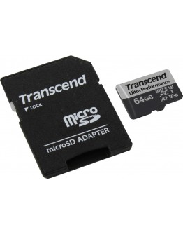 Transcend 64GB micro SD with adapter UHS-I U3 A2 U