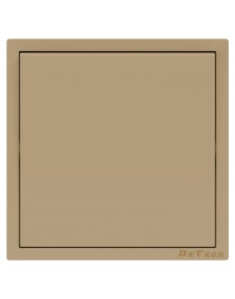 Единичен електрически ключ DeTech DE-9227-01, С рамка, схема 1, 10A, 250V, IP20, Златист - 75120