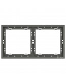 Двойна рамка DeTech DE-9227-82, Хоризонтална, За вграждане, 151x80, Сив - 75145