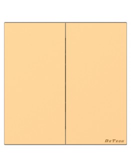 Двоен електрически ключ DeTech DE-9225-02, Схема 5, 10А, 250V, За вграждане, IP20, Златист - 75085